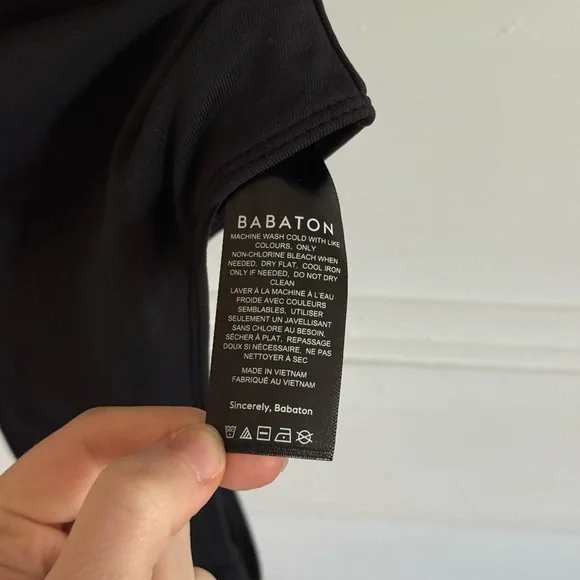 Babaton Sculpt Contour Shoulder Pad Bodysuit in Black Size XS - Picture 11 of 11